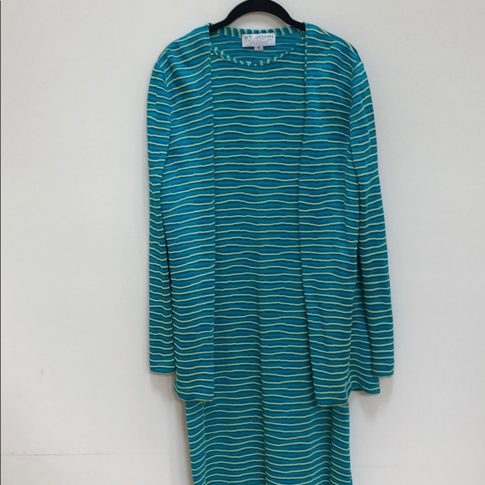 Beautiful Turquoise and Yellow Dress Set